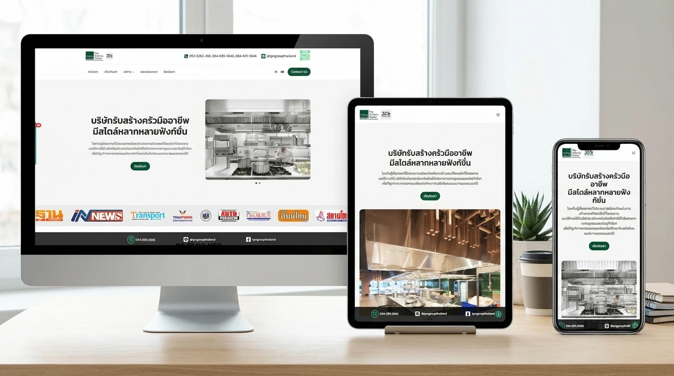 หน้า responsive เว็บ tpngroup ใน case รับทำเว็บไซต์ นนทบุรี